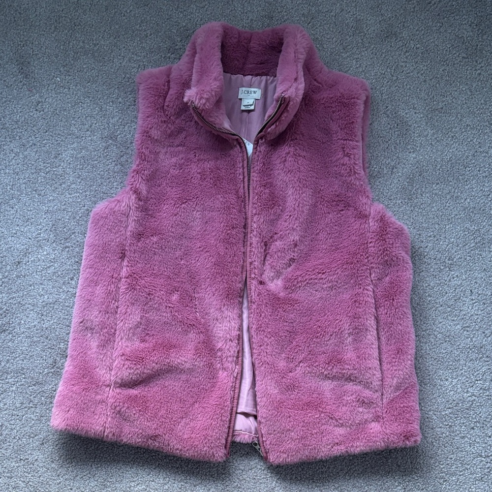 Plush Pink faux fur Vest
